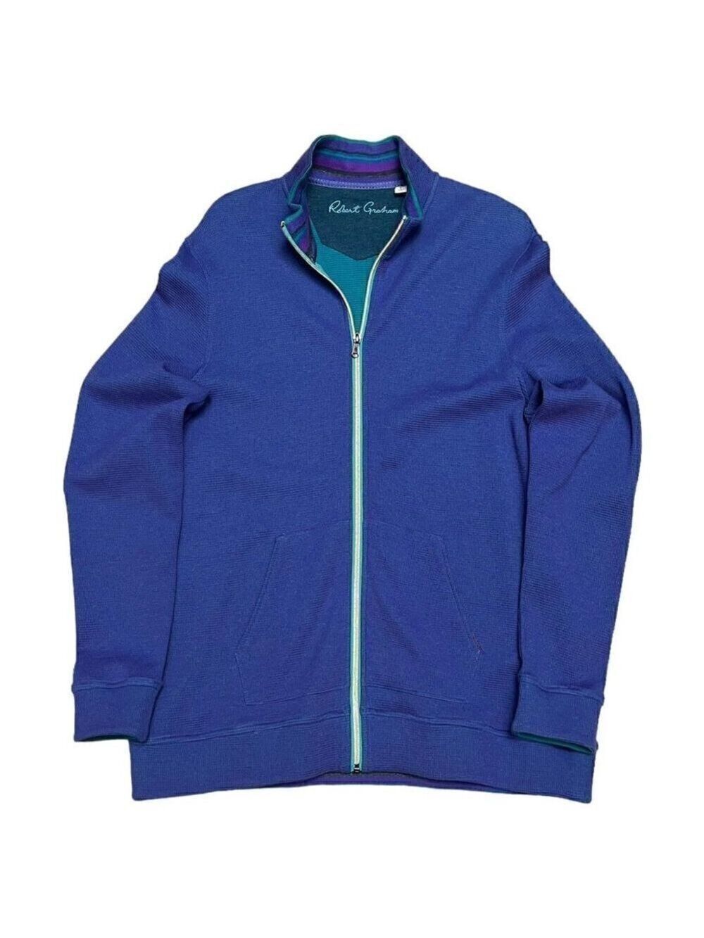 Robert Graham Luxury Designer Waffle Thermal Golf Light Jacket - Large